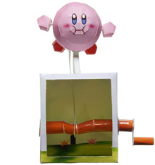 Papercraft de Kirby con movimiento. Manualidades a Raudales.