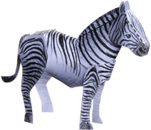 Papercraft imprimible y armable de una cebra / zebra. Manualidades a Raudales.