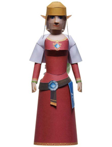 Papercraft de la Princesa Zelda.